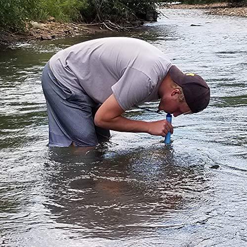 Membrane Solutions Straw Water Filter - Portable Survival Filtration for Outdoor Activities
