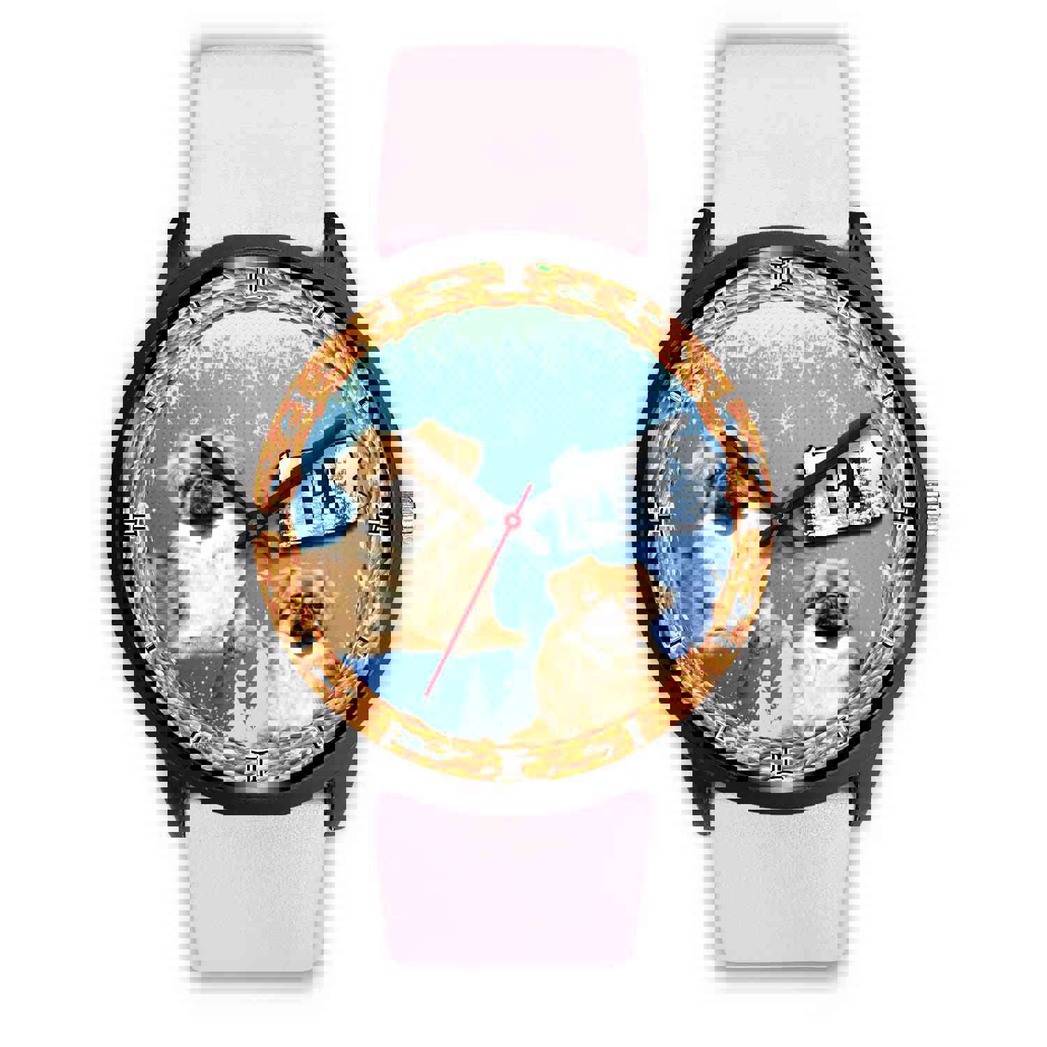 Stylish Pekingese Dog Christmas Wrist Watch for Men and Women