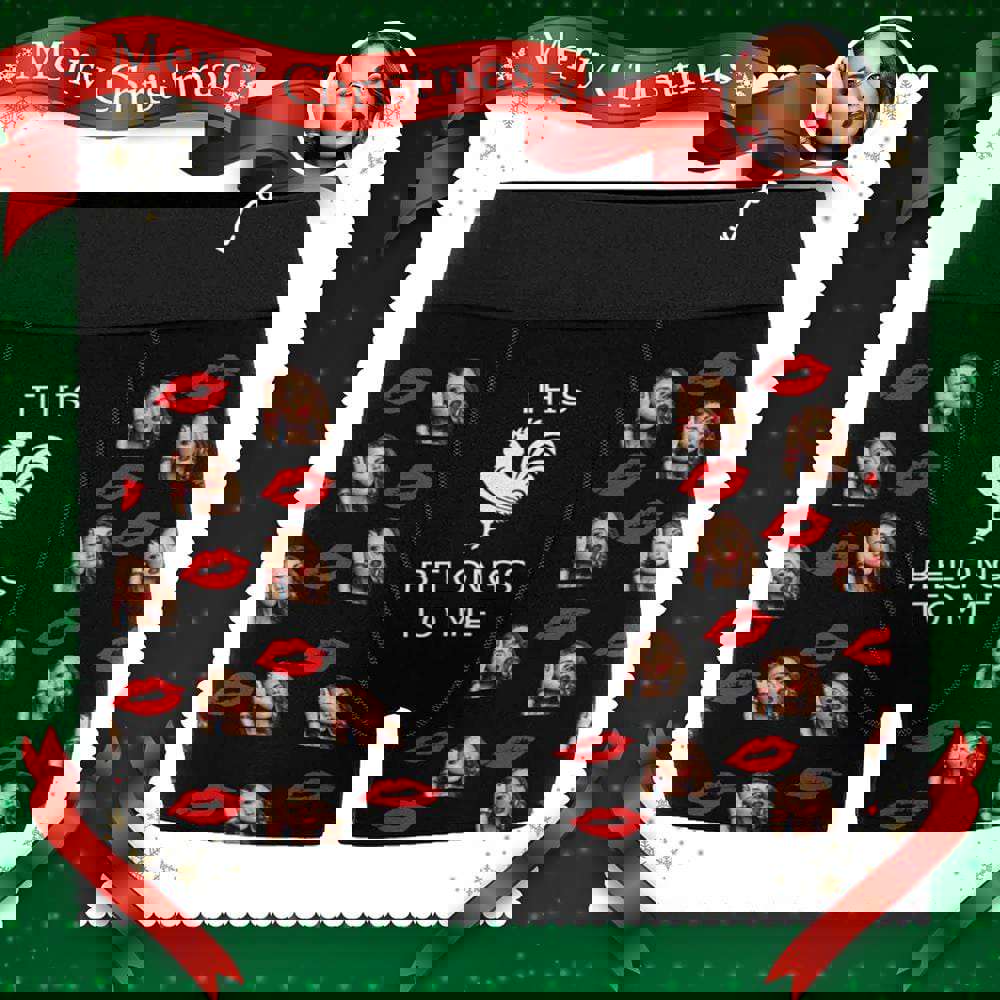 Custom Face Lip Cock Mens Boxer Briefs - Personalized Photo Underwear for Valentines Day Gift