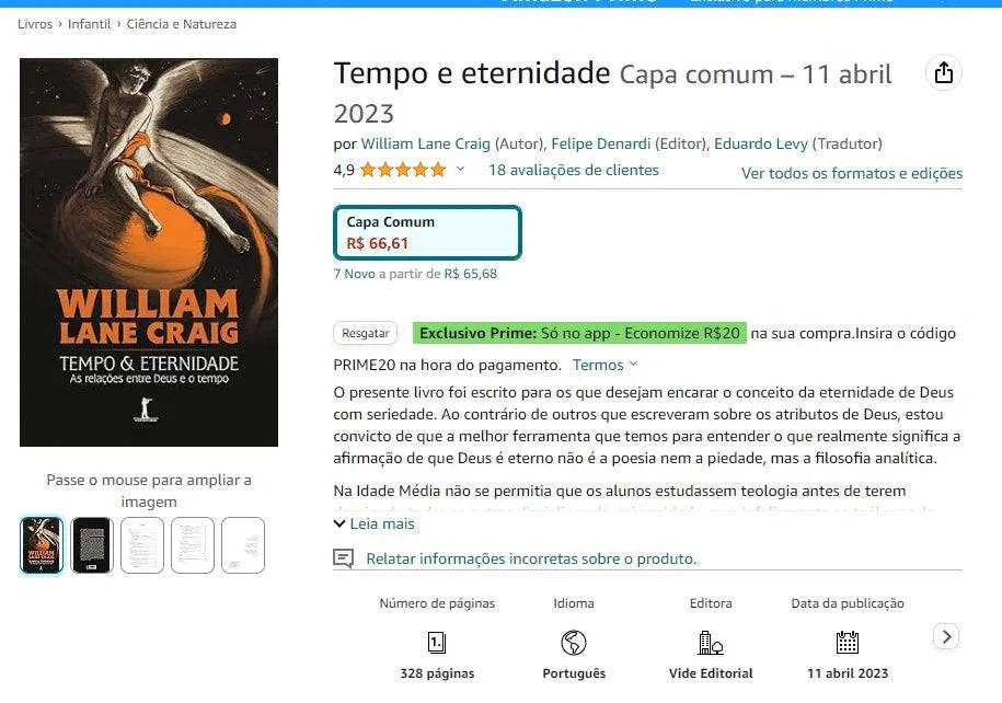 Personal Shopper Service for 'Tempo e eternidade' Book from Brazil (DDP)