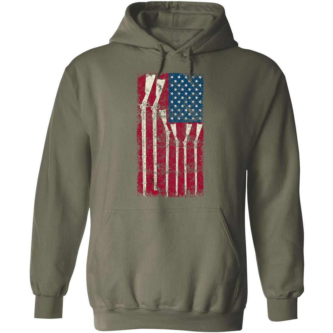 American Flag with Guns Hoodie