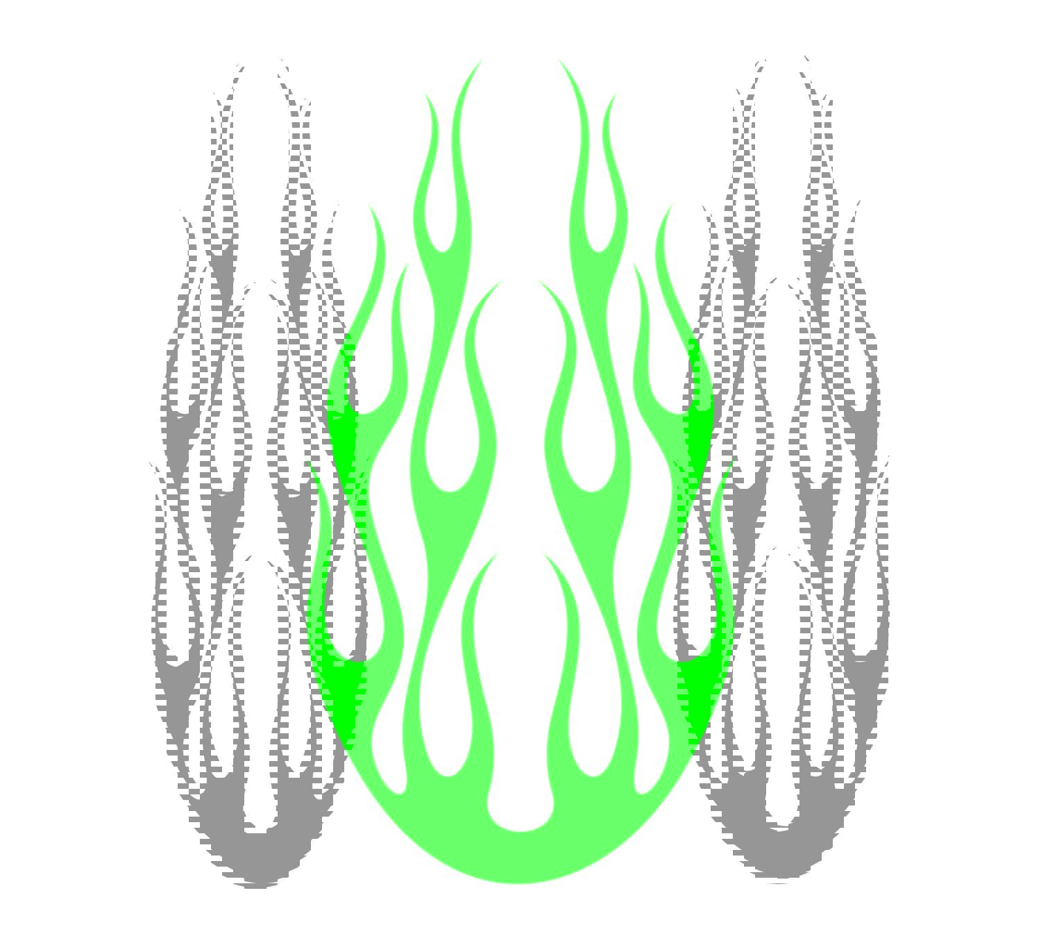 Auto Truck Car Hood Flames Graphics Decals HH50 - High Gloss Vinyl Stickers