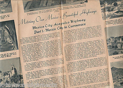 Mexico City Pemex Travel Club Vintage 1940s Illustrated Travel Magazine