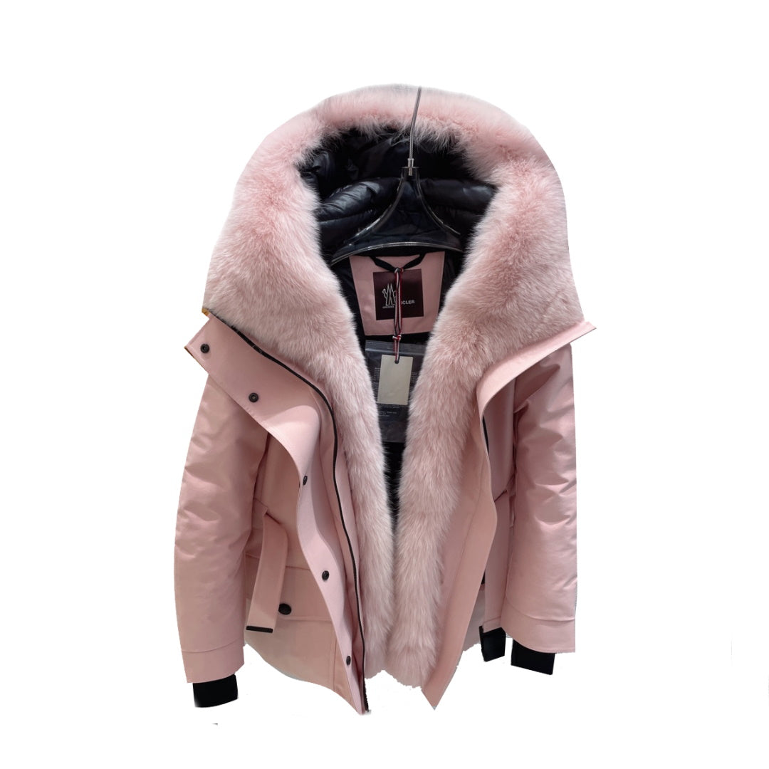 MONCR Jacket Down Hoodie FUR in 3 Colors
