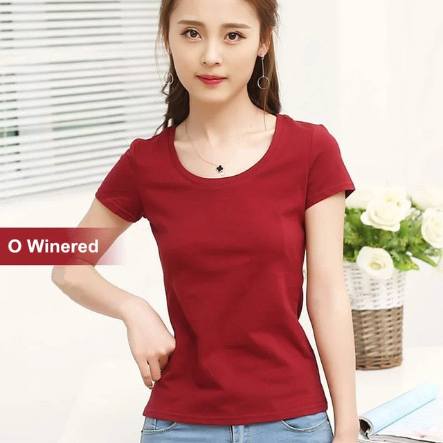 MRMT 2019 Women's 95% Cotton V-Neck T-Shirt - Slim Fit Short Sleeve Top