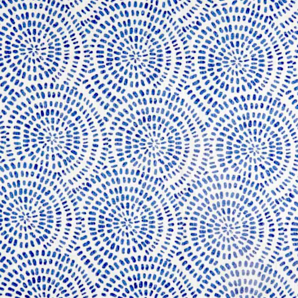 Empress Swag Valance in Cecil Commodore Blue Watercolor Dot Circular Geometric