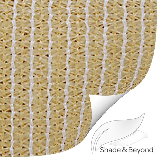 Sun Canopy Shade Sail 12x16 Rectangle UV Block for Patio Deck Yard and Outdoor Activities Sand