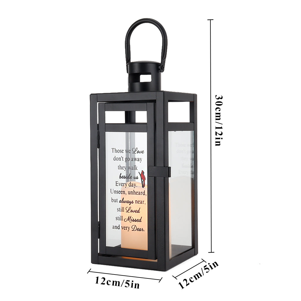 12H Memorial Lantern - Indoor & Outdoor Use (Matte Black)