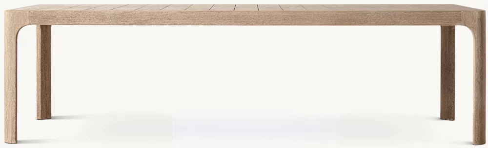 RH Cassale Rectangular Dining Table - Solid Teak/Aluminum, Customizable Sizes