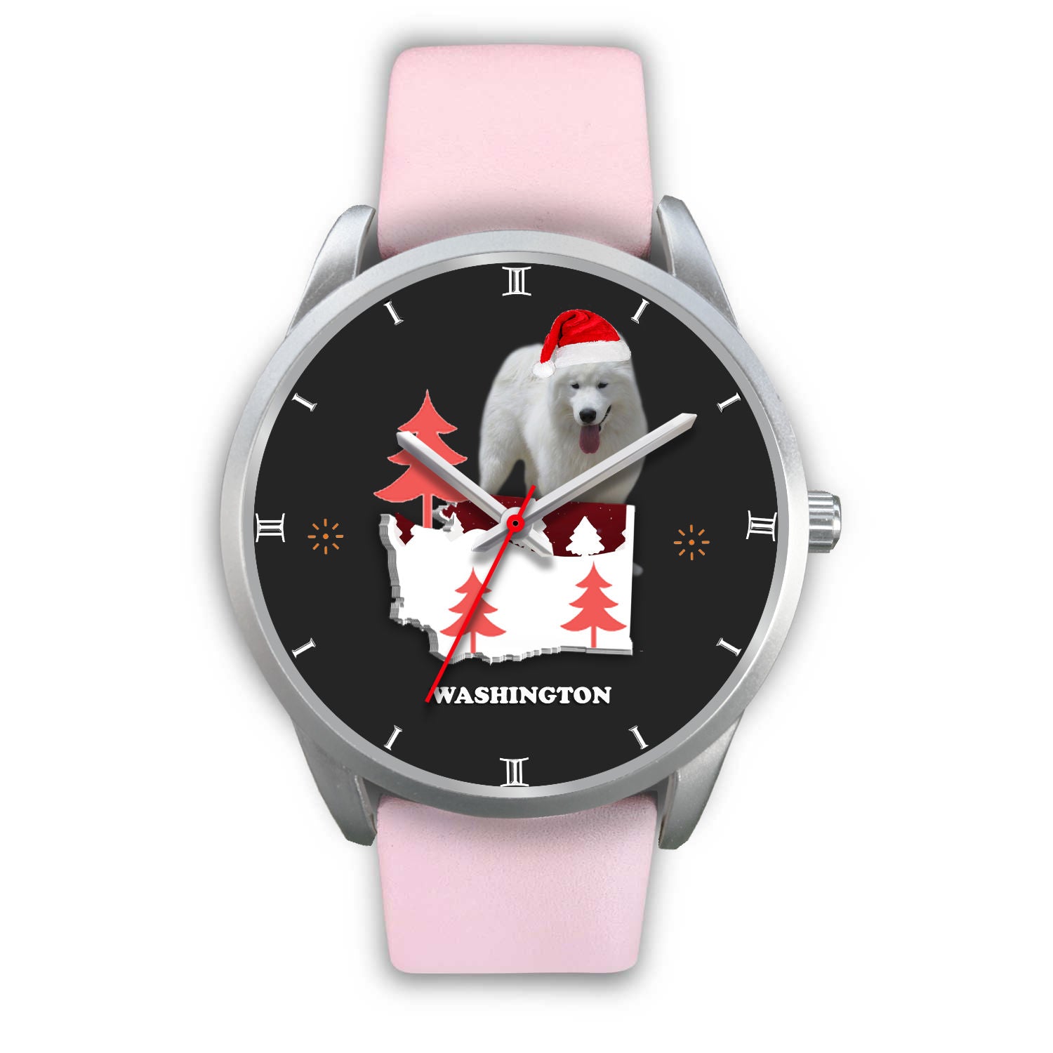 Samoyed Dog Washington Christmas Special Wrist Watch