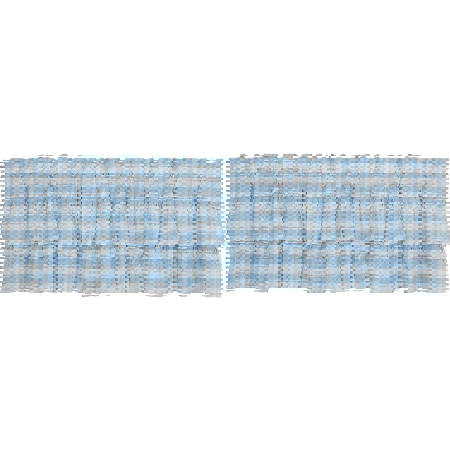 Annie Blue Buffalo Check Ruffled Lined Valance 72