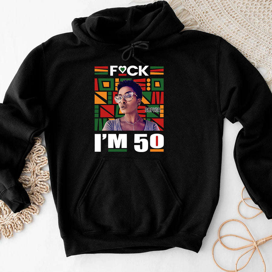 Personalized 50th Birthday Shirts For Her - 50 And Fabulous Custom Photo T-Shirt