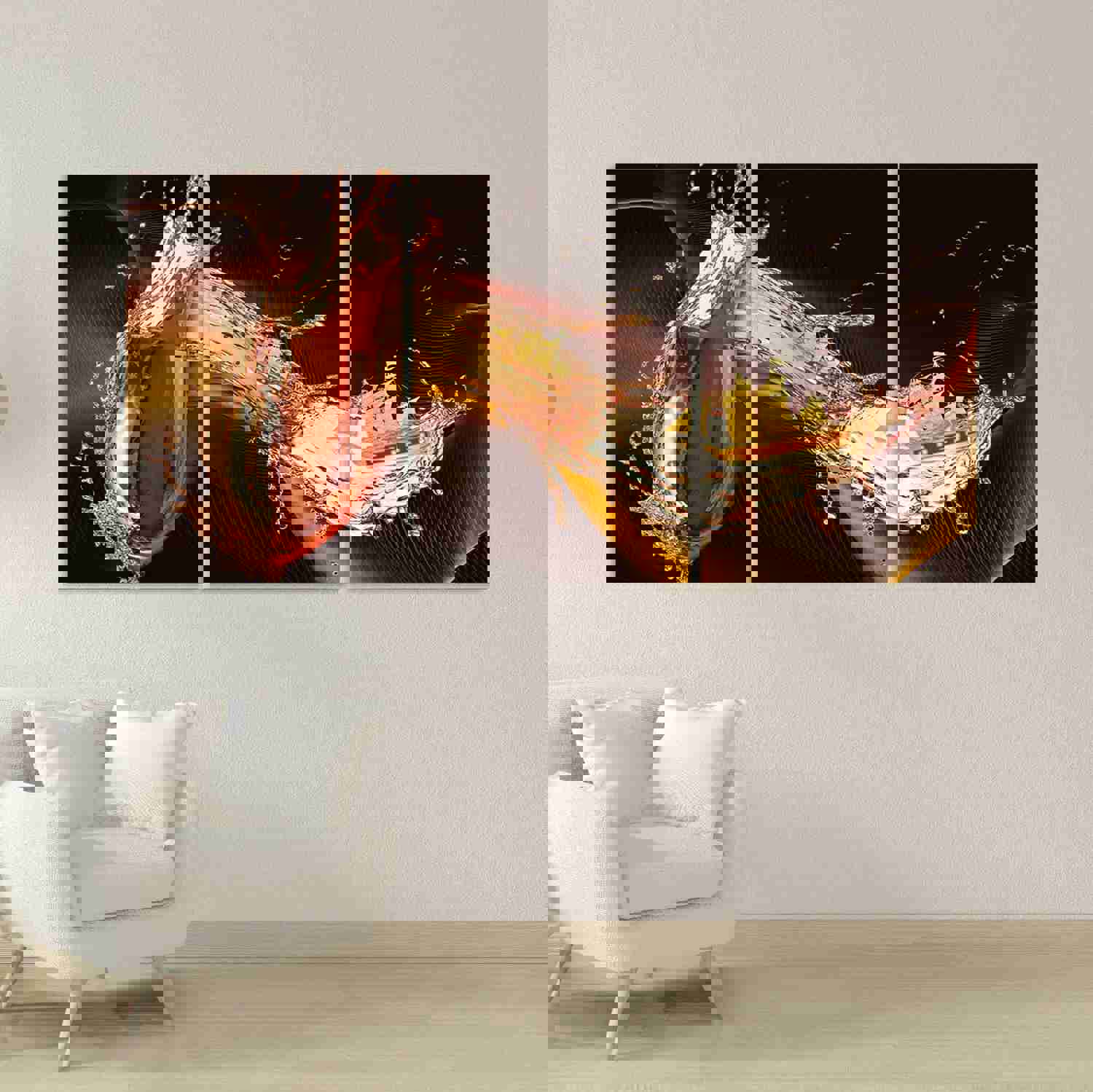 Wine Wall Art - Extra Large Multi Panel Canvas Painting for Kitchen Decor