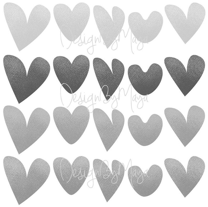 Cute Baby Girl Hearts - Fabric Nursery Wall Art Decals