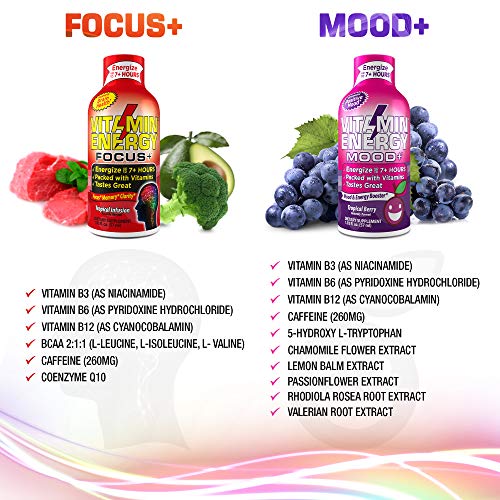 VitaminEnergy™ Shots (8-Pack) - Mood+, Focus+, Immune+, Energy+ | 0 Carb, 0 Sugar, 0 Calories