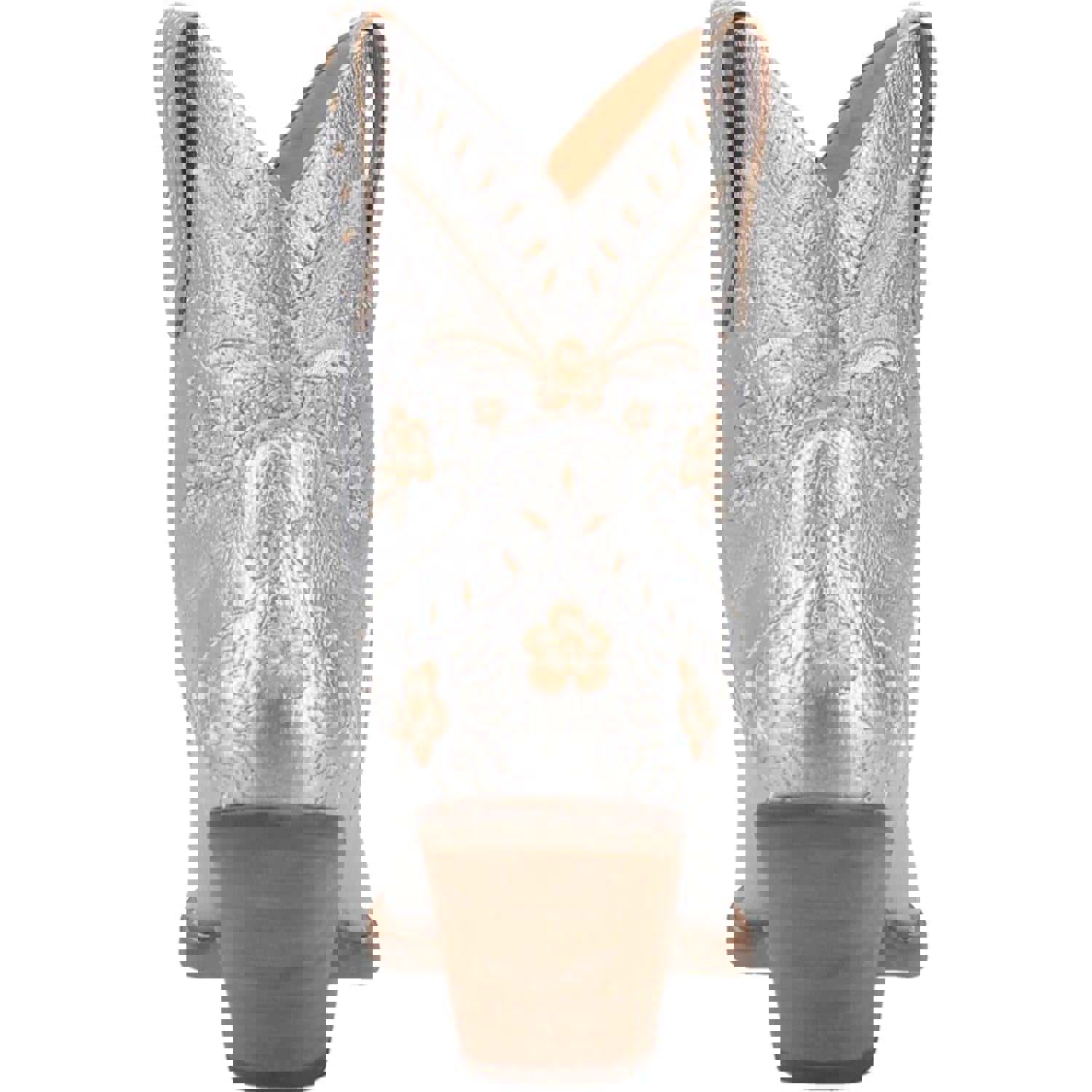 Dingo Ladies Primrose Floral Embroidery Silver Boots DI748-GY6