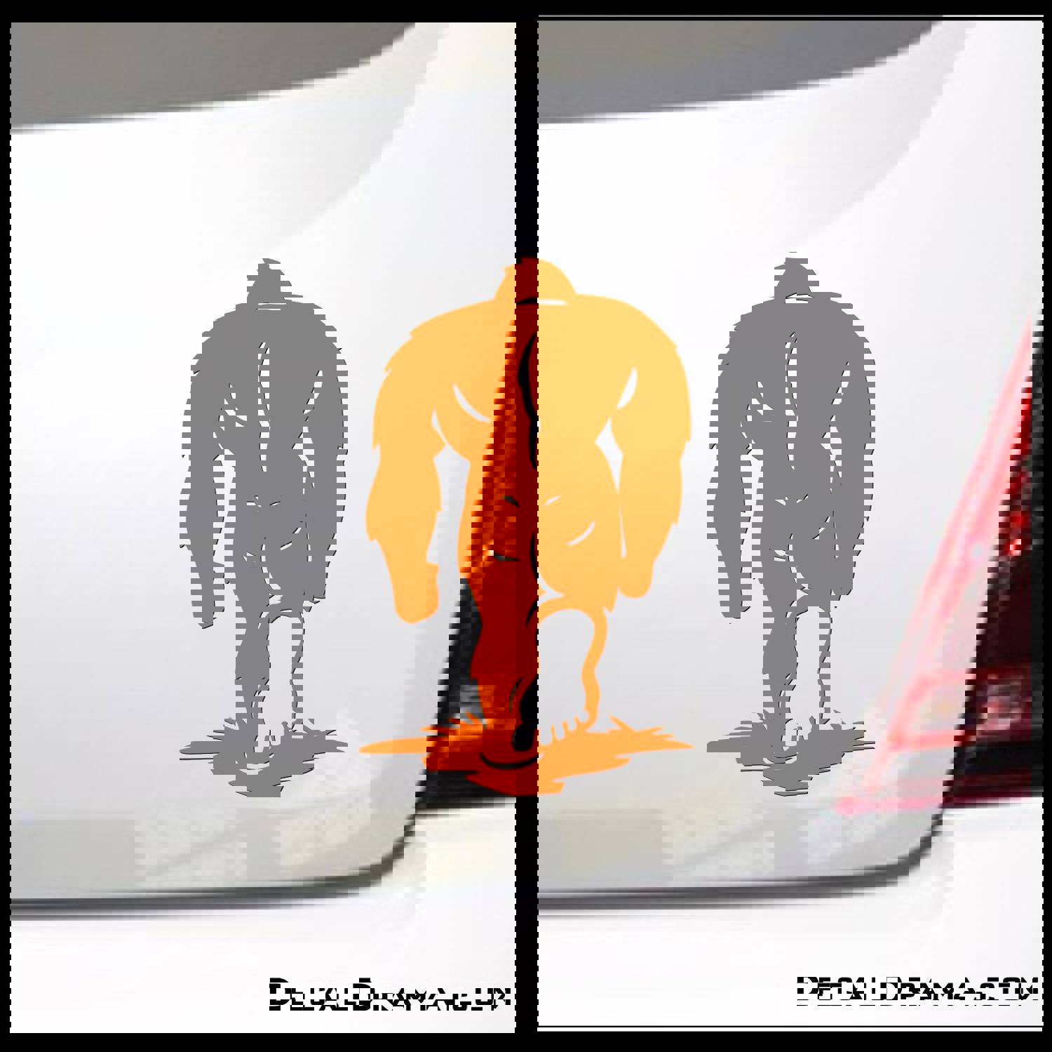 Sasquatch Sighting Silhouette Vinyl Car/Laptop Decal - Bigfoot Legendary Cryptid Sticker