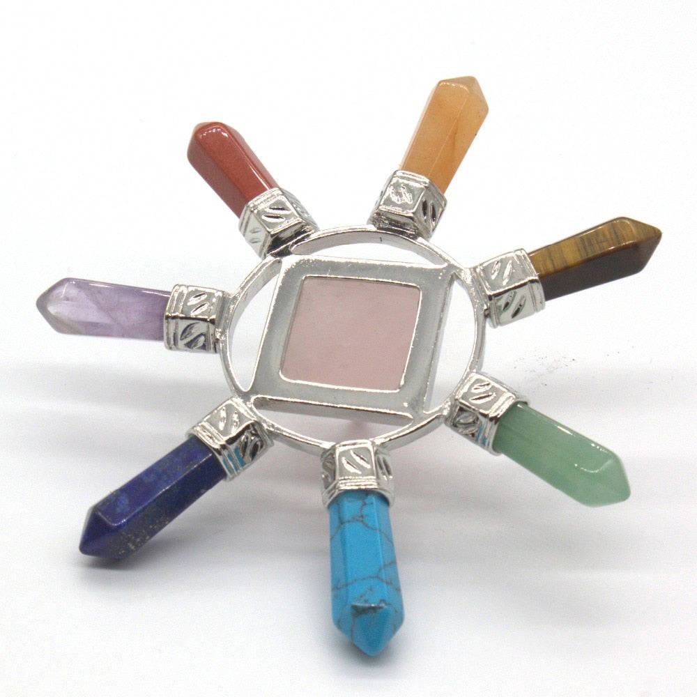 Natural Gnergy Gemstone Pyramid - Healing Reiki Crystal Quartz Stone for Chakra Energy