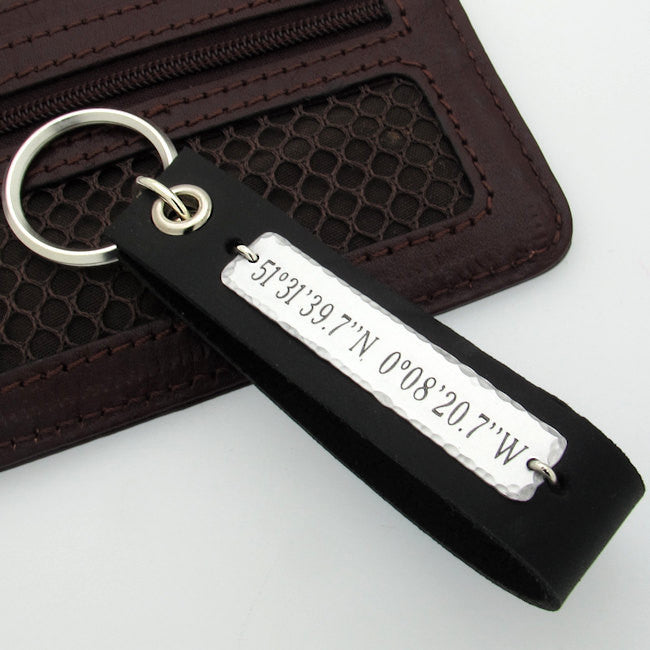 Custom Text Key Chain - Personalized Mens Gift