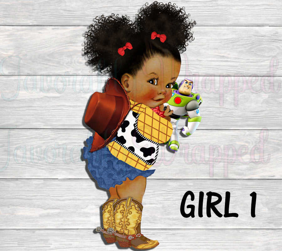 Its A Girl Baby Shower Mini Muffin Wrapper - Toy Story Themed