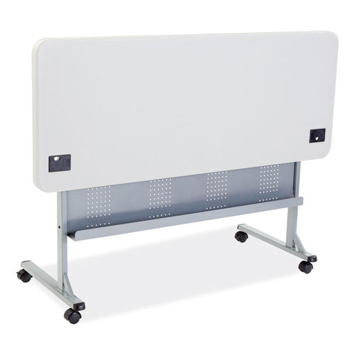 NPS Flip-n-store Training Table Rectangular 24x60x29.5 Speckled Gray