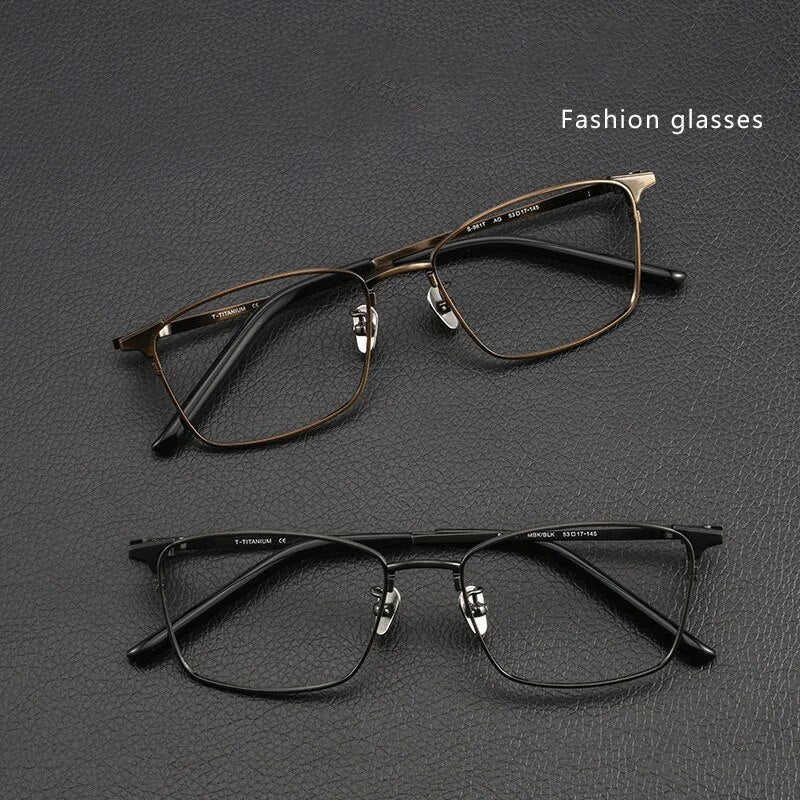 Trend Retro Pure Titanium Unisex Polygon Fashion Luxury Glasses Frame