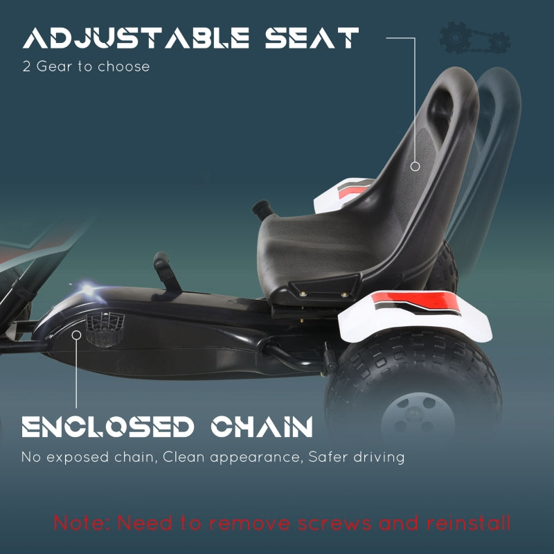 Outdoor Children's Pedal Kart Ride-On Toy with Adjustable Gears & Comfort Seat