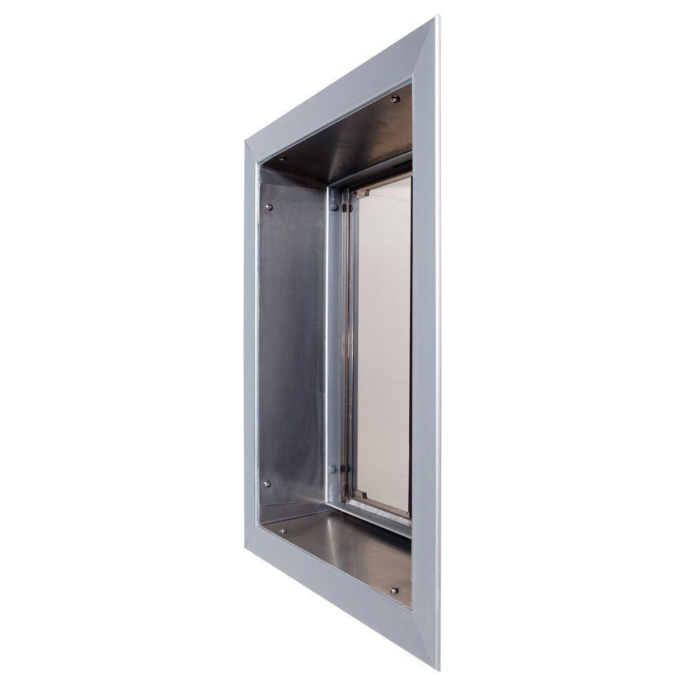 PlexiDor PD WALL MD WH Medium Energy Efficient Weatherproof Pet Door With Key Security Lock White