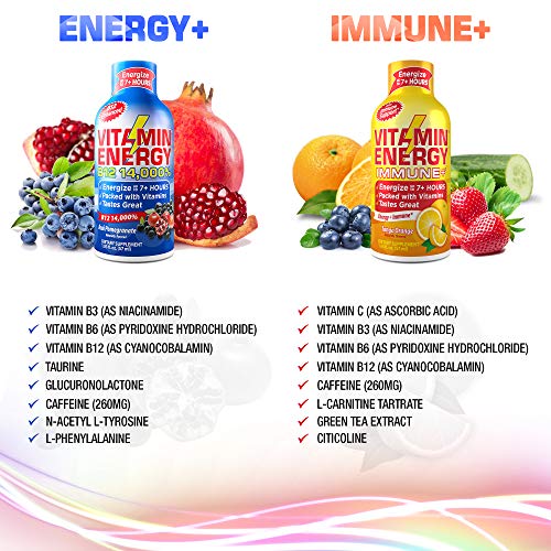 VitaminEnergy™ Shots (8-Pack) - Mood+, Focus+, Immune+, Energy+ | 0 Carb, 0 Sugar, 0 Calories