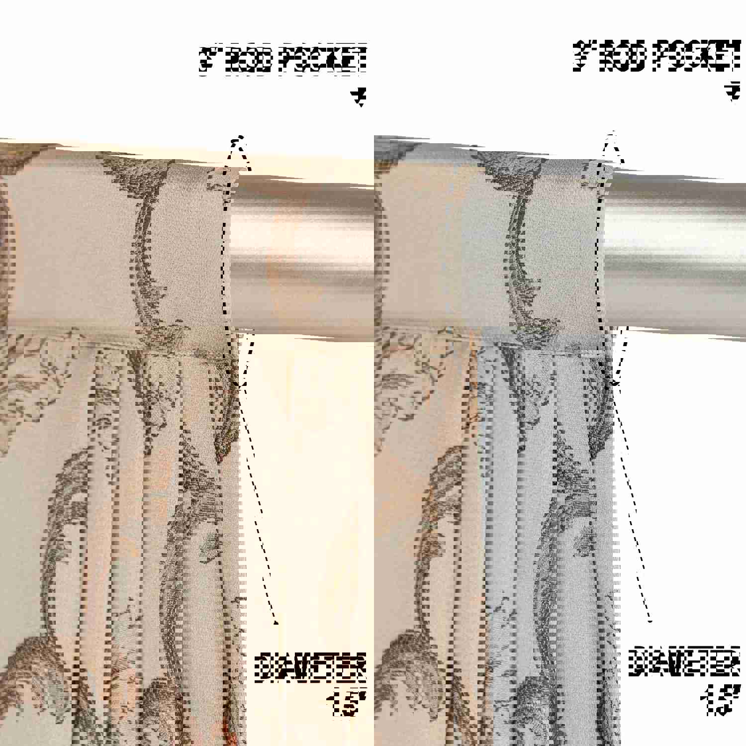 Mika Swag Valance - Elegant Window Decoration with Floral Pattern
