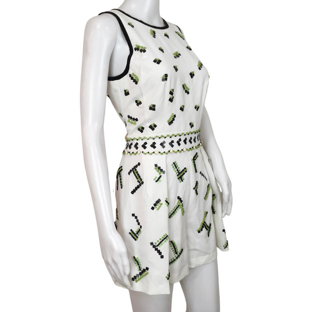 Nanette Lepore Women's Music Box Romper - Size 2, White Multicolor