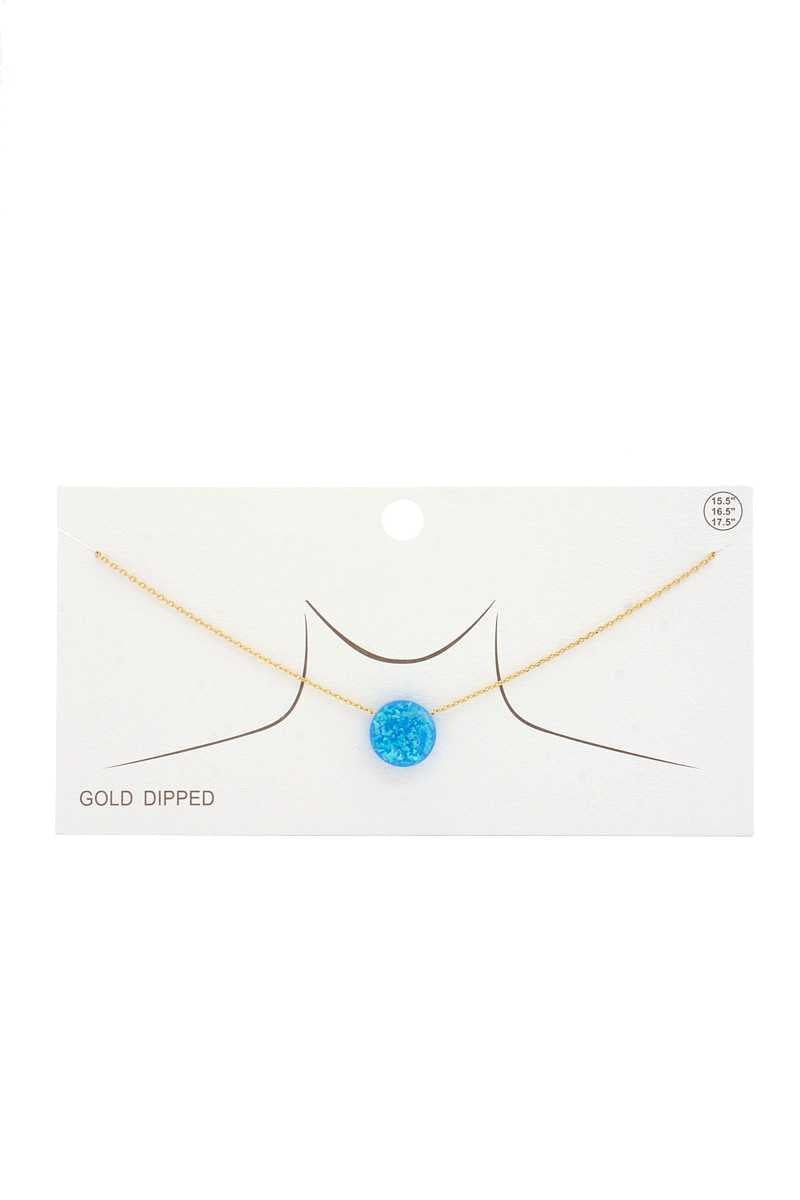 Iridescent Circle Gold Dipped Necklace for Women