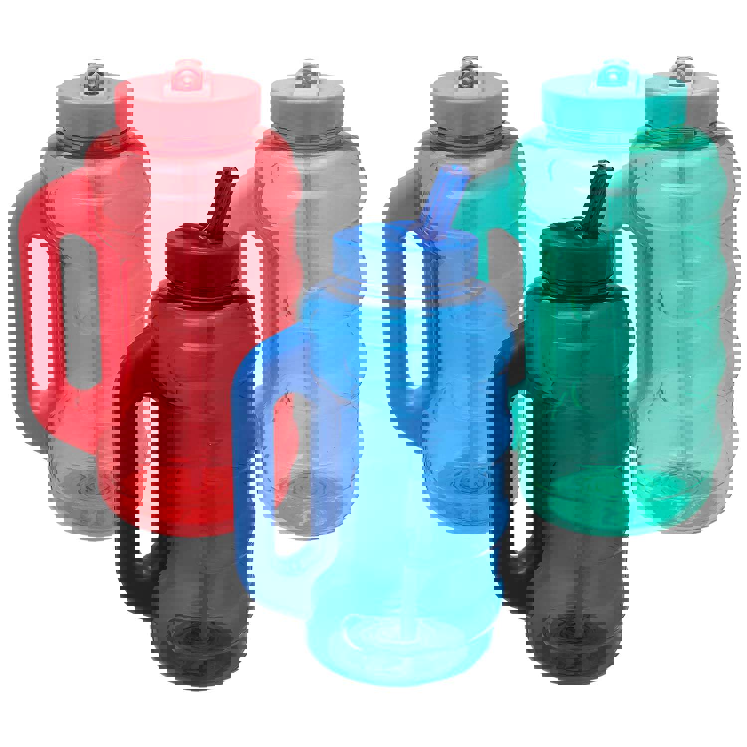 Cool Gear 3-Pack BEAST 64 oz Jug with Handle - Large Capacity Water Bottle for Athletes and Outdoor Sports