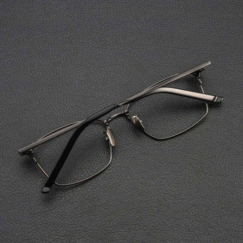 Trend Retro Pure Titanium Unisex Polygon Fashion Luxury Glasses Frame