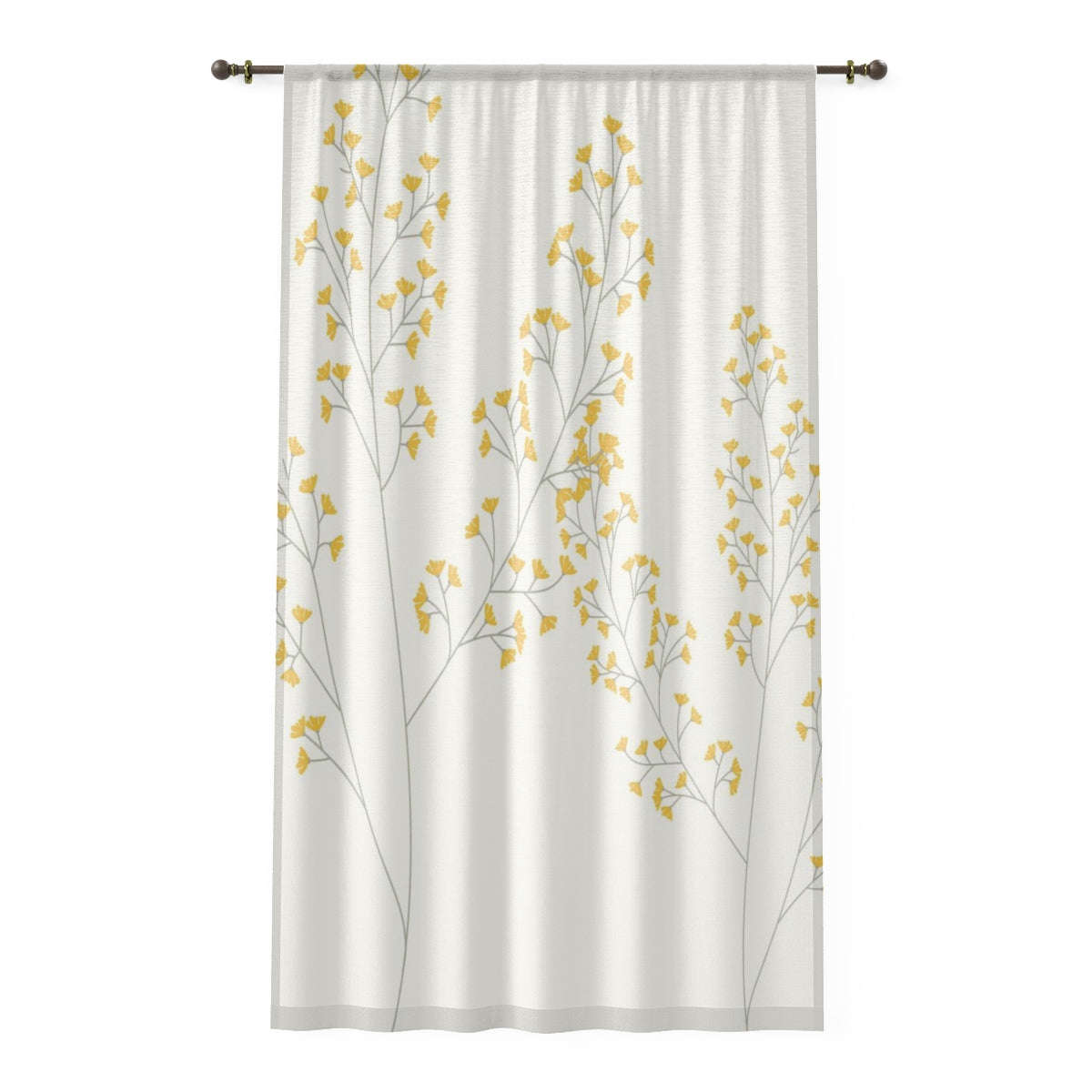 GOLDEN BILOBA - SHEER Window Curtain