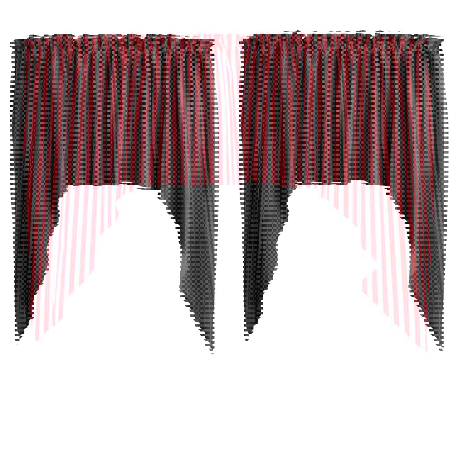 Cotton Striped Swag Valance - 58" Wide / 36" Tall