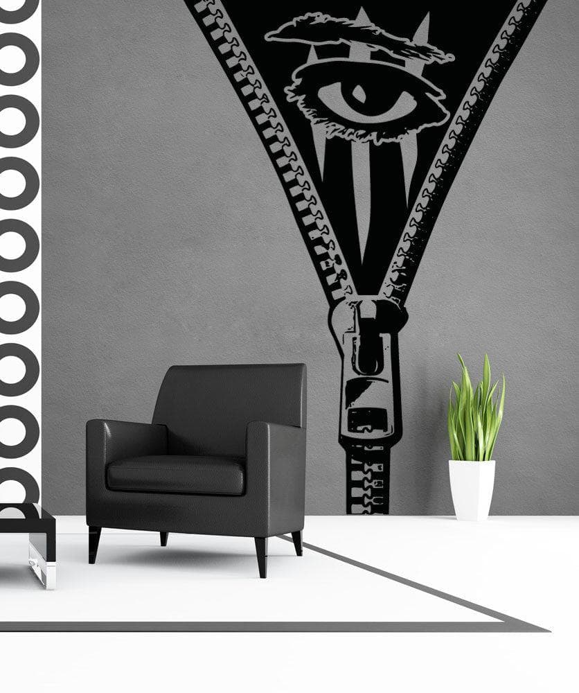 Vinyl Wall Decal Sticker Abstract Zipper Eye #OS_AA1356