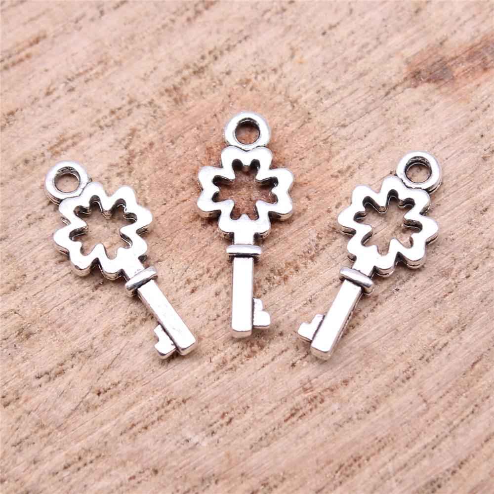 WYSIWYG 40pcs Antique Silver Alloy Charms for DIY Jewelry Making