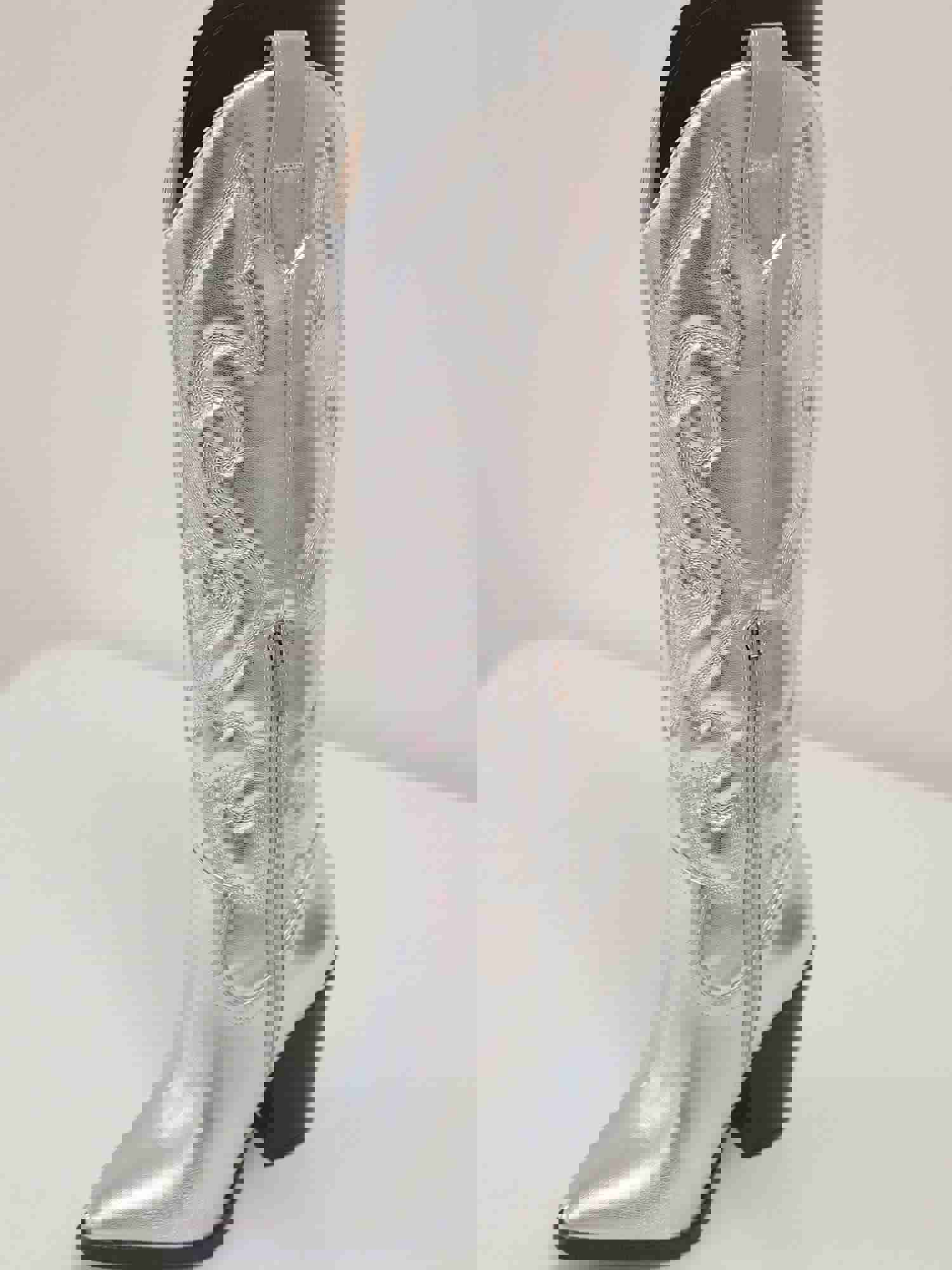 ARIZONA COWGIRL BOOTS - SILVER
