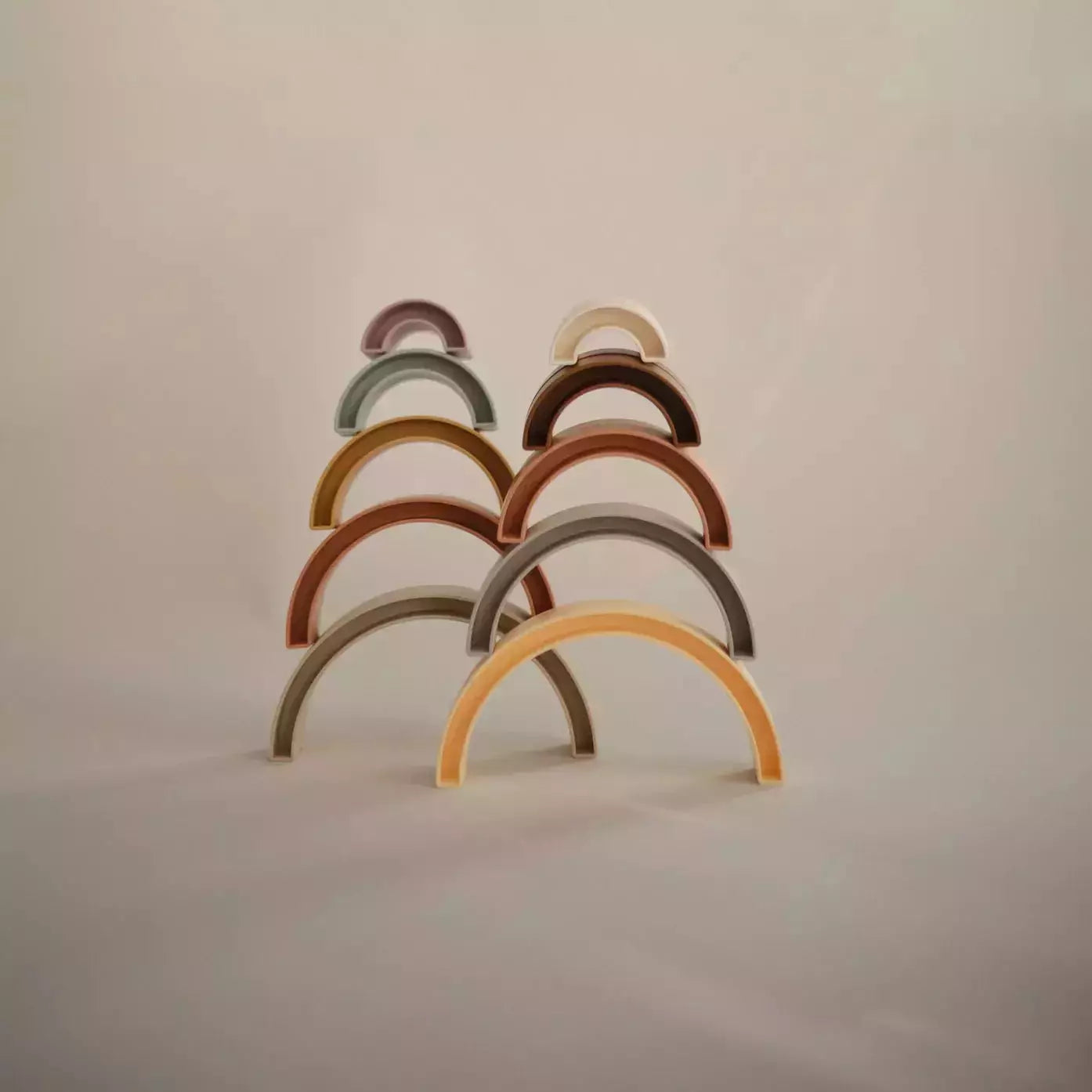 Mushie Rainbow Stacking Toy - Danish Hygge Inspired Educational Stacker