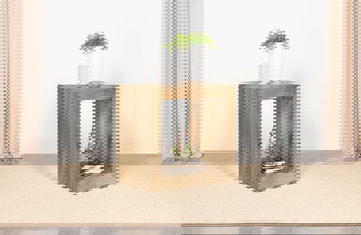 Benton Rectangular Solid Wood End Table Natural