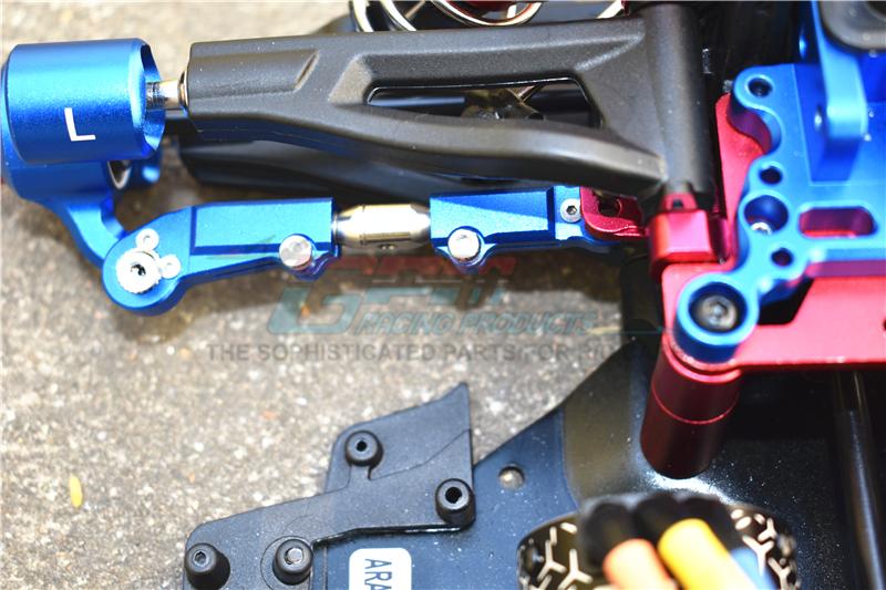 Arrma LIMITLESS / INFRACTION / TYPHON Aluminum + Stainless Steel Adjustable Front Steering Tie Rod - 2Pc Set (Green)