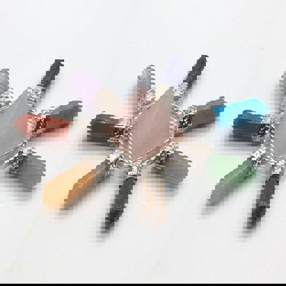 Natural Gnergy Gemstone Pyramid - Healing Reiki Crystal Quartz Stone for Chakra Energy