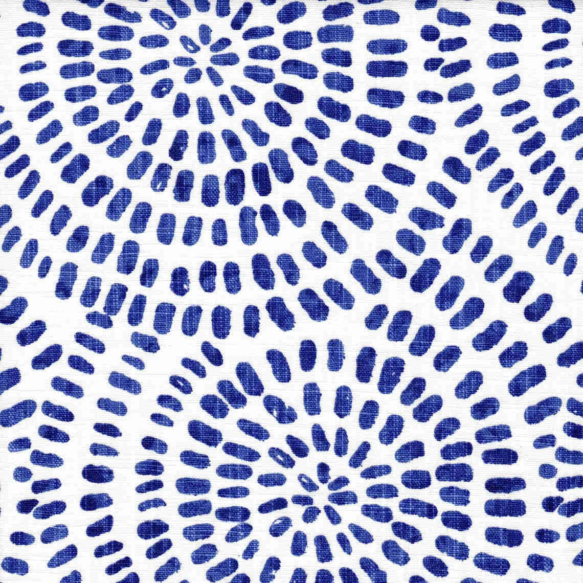 Empress Swag Valance in Cecil Commodore Blue Watercolor Dot Circular Geometric