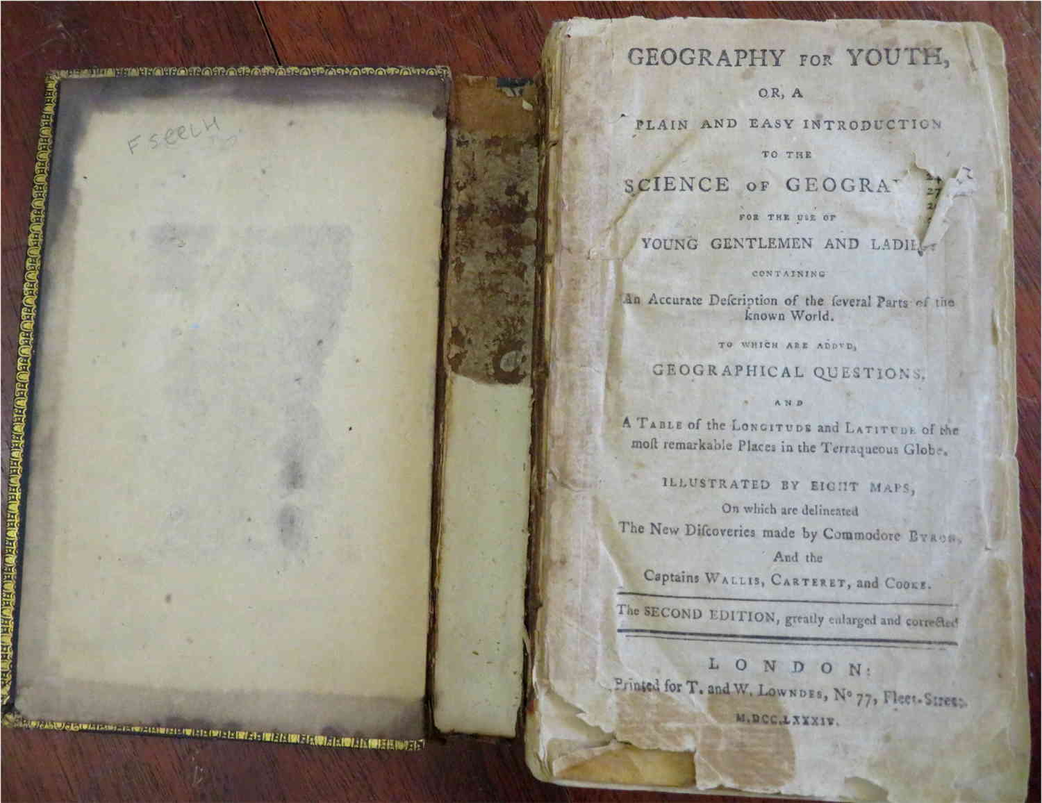 1784 Geography for Youth: World Description of America & Africa in Leather Book