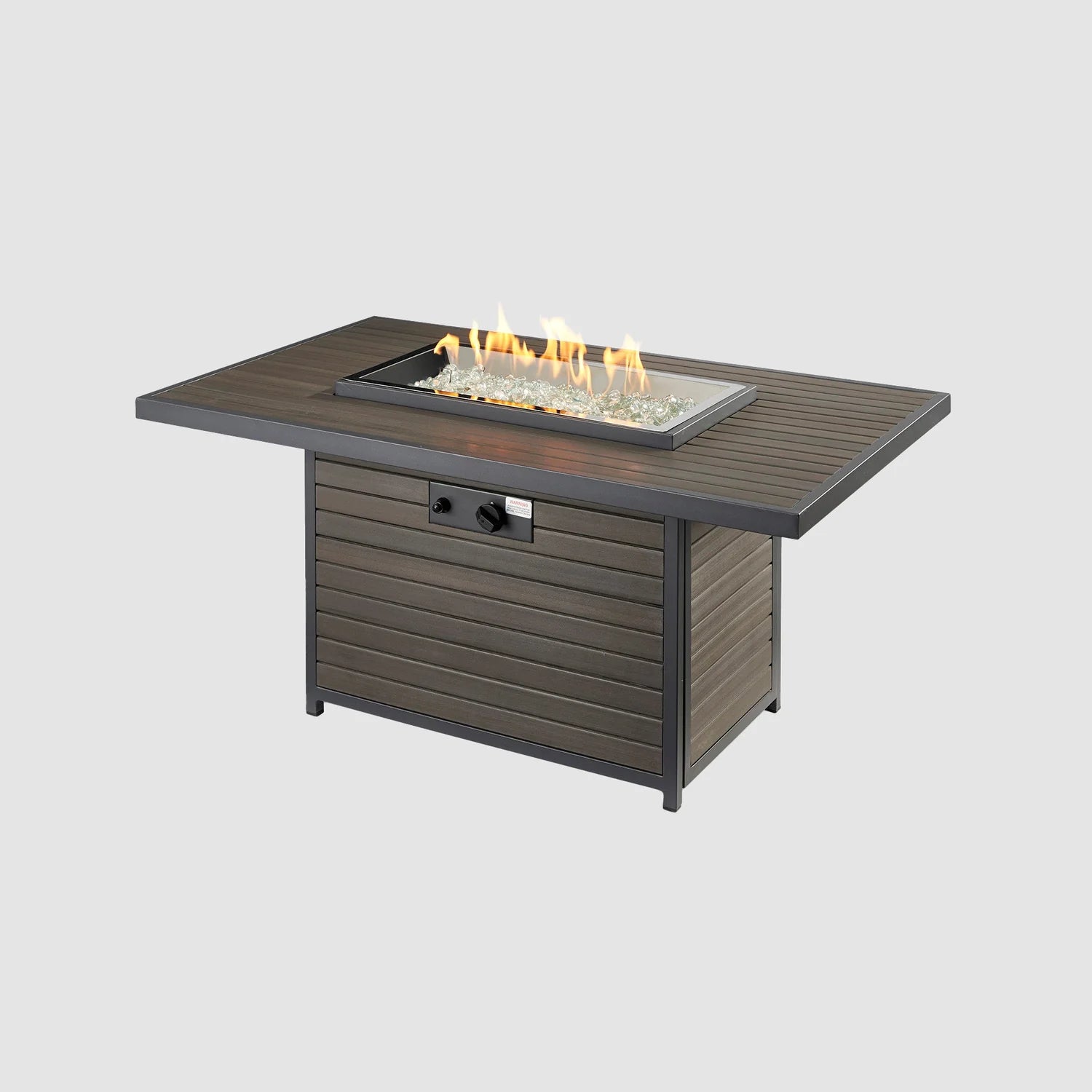Outdoor Greatroom Co Brooks Rectangular Gas Fire Pit Table