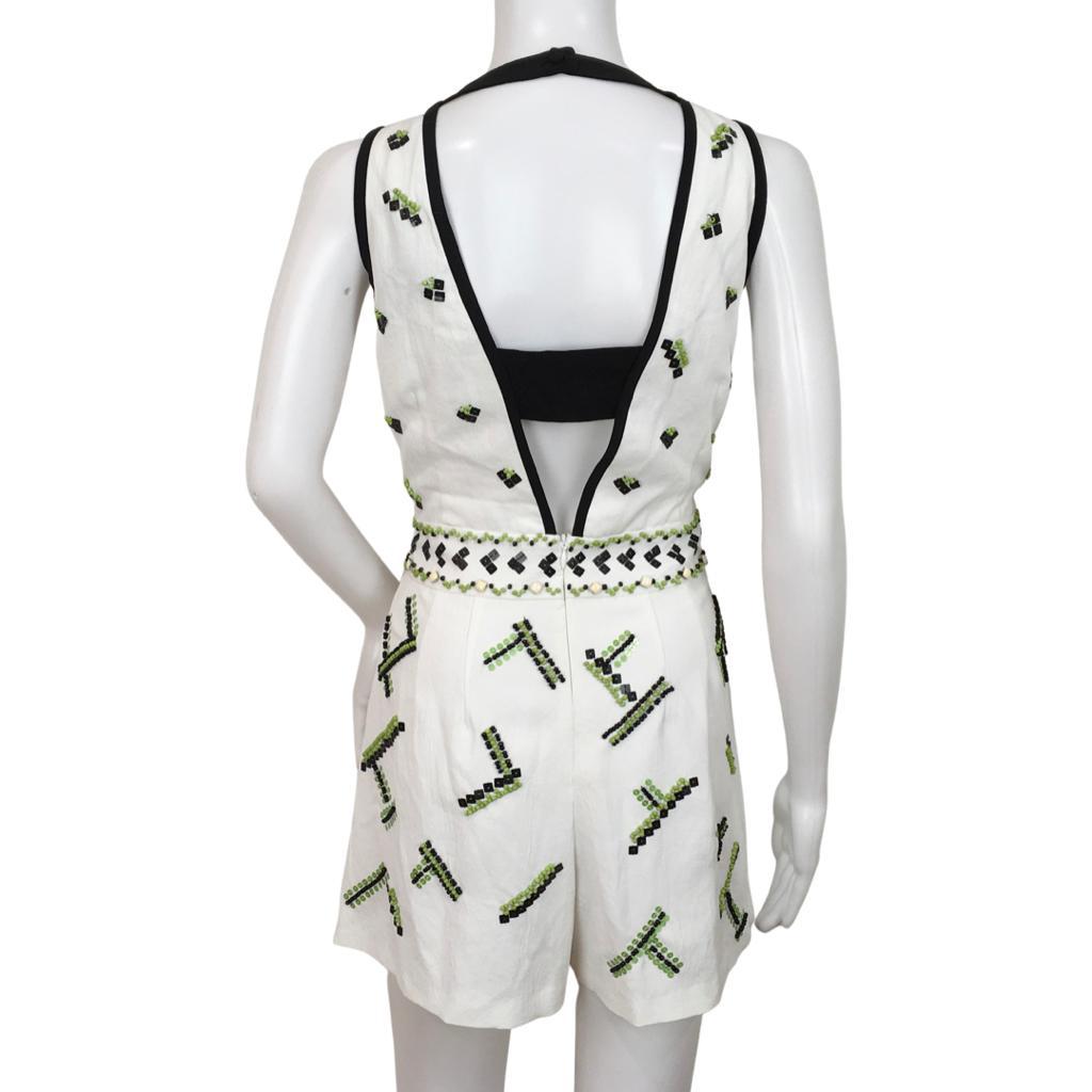 Nanette Lepore Women's Music Box Romper - Size 2, White Multicolor