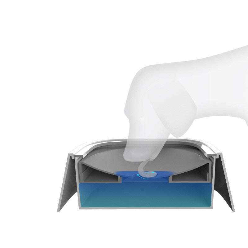 1.5L Floating Pet Water Bowl - Anti-Overflow Slow Feeder for Cats & Dogs