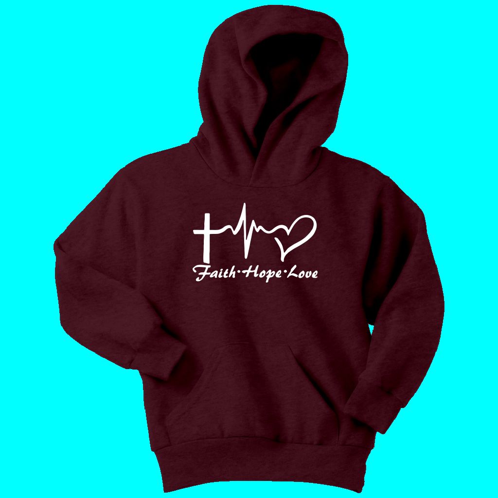 Faith, Hope, Love Youth Hoodie