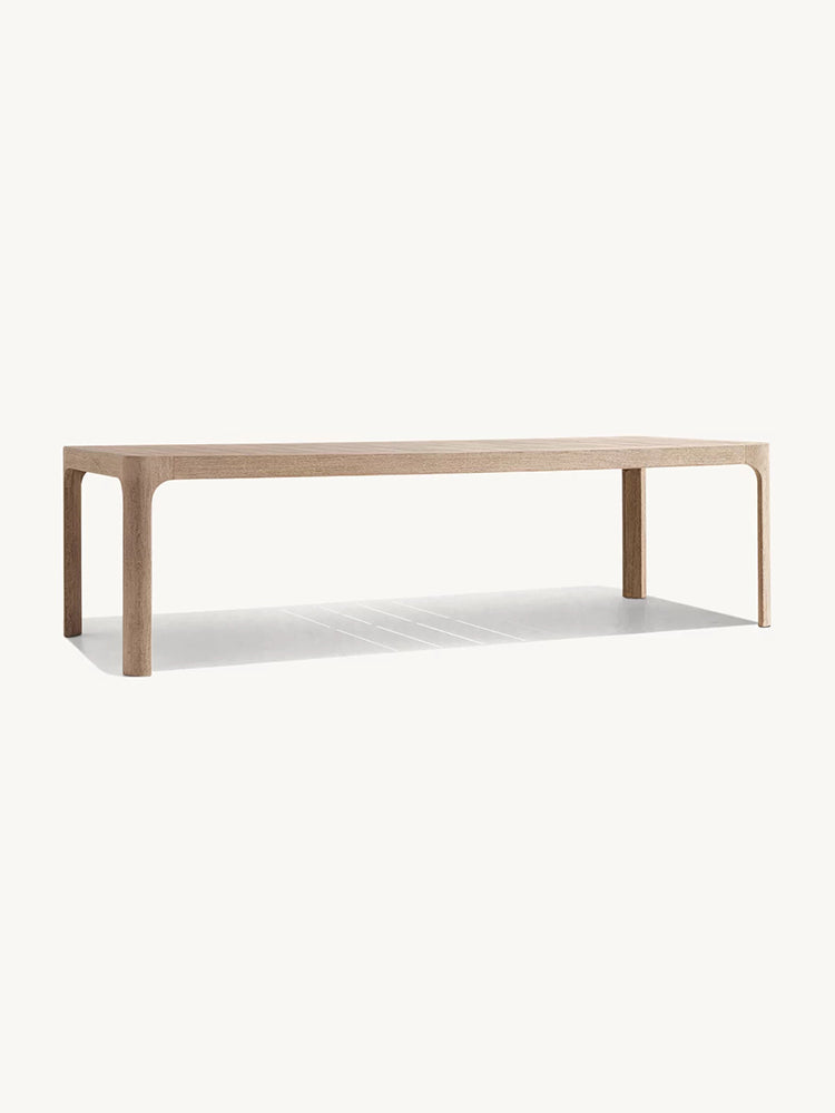 RH Cassale Rectangular Dining Table - Solid Teak/Aluminum, Customizable Sizes